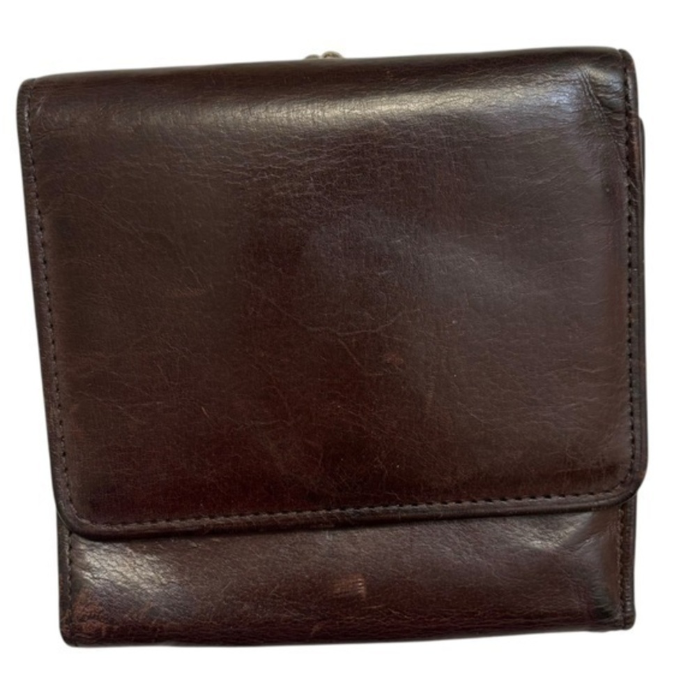 Coach vintage brown leather wallet with coin pocket brown leather